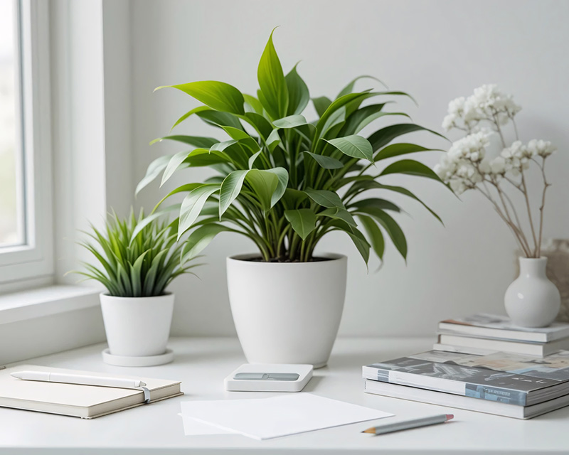 Notebooks on the table with plants; Recover from narcissistic abuse